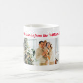 メリークリスマス3フォトコラージュスタイリッシュ休日 コーヒーマグカップ (中央)