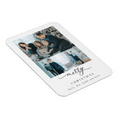 メリークリスマス3フォトコラージュモダンシック マグネット (右側)