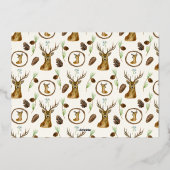 メリークリスマス3フォトコラージュ実在金ゴールド 箔シーズンカード (裏面)