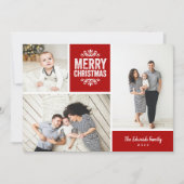 メリークリスマス3フォトコラージュ シーズンカード (正面)