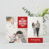 メリークリスマス3フォトコラージュ シーズンカード (スタンド正面)