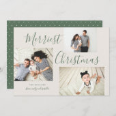 メリークリスマス3フォトコラージュ シーズンカード (正面/裏面)