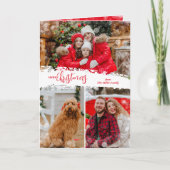 メリークリスマス3フォトコラージュ シーズンカード (正面)