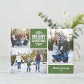 メリークリスマス3フォトコラージュ シーズンカード (スタンド正面)