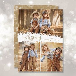 メリークリスマス3フォトコラージュ シーズンカード