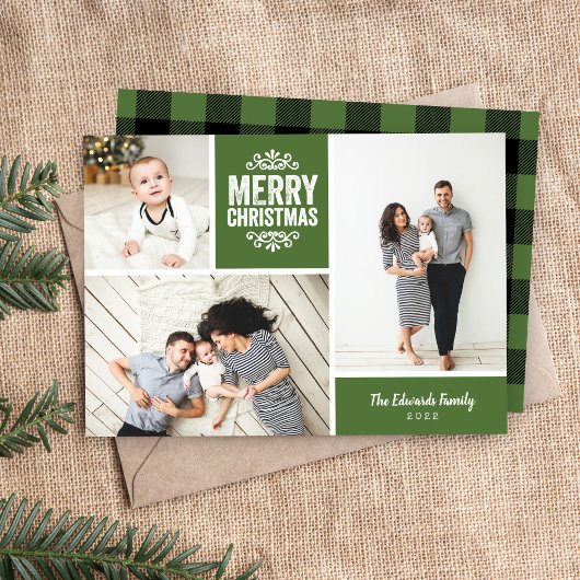 メリークリスマス3フォトコラージュ シーズンカード