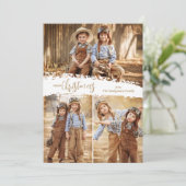 メリークリスマス3フォトコラージュ シーズンカード (スタンド正面)