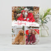 メリークリスマス3フォトコラージュ シーズンカード (スタンド正面)