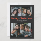 メリークリスマス3フォトシンプルクリスマスホリデーカード シーズンカード (正面)