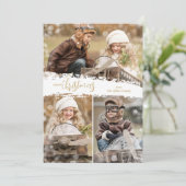 メリークリスマス3フォトホリデーカード シーズンカード (スタンド正面)