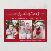 メリークリスマス3フォトホリデーポストカード シーズンポストカード (正面)