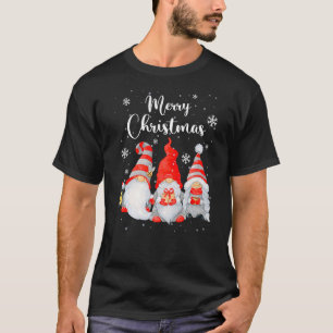 メリークリスマス3人のノームサンタXmasボックススノーP Tシャツ