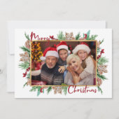 メリークリスマス3人の写真写真 シーズンカード (正面)