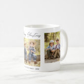 メリークリスマス3写真コラージファミリーコーヒーマグ コーヒーマグカップ (正面右)