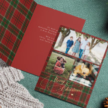 メリークリスマス3写真コラージュのプレイドを折った
