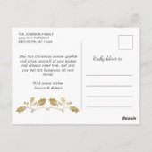 メリークリスマス3写真ハッピーホリデーズグリーティングポー ポストカード (裏面)