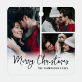 メリークリスマス3写真記念 メタルオーナメント (裏面)