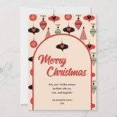 メリークリスマス3家族の写真コラージュ シーズンカード (正面)