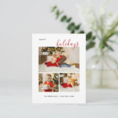 メリークリスマス3家族の写真コラージュhappy H シーズンカード (スタンド正面)