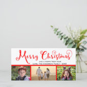 メリークリスマス3枚のフォトスクリプト – フォトカード シーズンカード (スタンド正面)