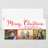 メリークリスマス3枚のフォトスクリプト – フォトカード シーズンカード (正面/裏面)