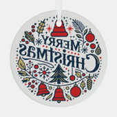 メリークリスマス3 ガラスオーナメント (裏面)