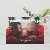 メリークリスマス3 – フォトレトロタイポグラフィメッセージ シーズンカード (スタンド正面)