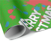 メリークリスマス3D文字 ラッピングペーパー (ロールコーナー)