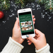 メリークリスマス4フォトグリーン シーズンカード