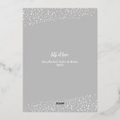 メリークリスマス4フォトコラージシルバー 箔シーズンカード (裏面)