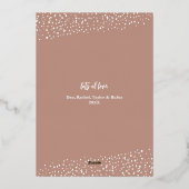 メリークリスマス4フォトコラージュバラ金ゴールド 箔シーズンカード (裏面)