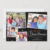 メリークリスマス4フォトコラージュホリデーカード シーズンカード (正面)