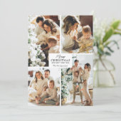 メリークリスマス4フォトコラージュホリデーカード シーズンカード (スタンド正面)