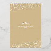 メリークリスマス4フォトコラージュ金ゴールド 箔シーズンカード (裏面)