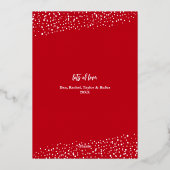 メリークリスマス4フォトコラージュ金ゴールド 箔シーズンカード (裏面)