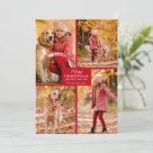 メリークリスマス4フォトコラージュ シーズンカード (スタンド正面)