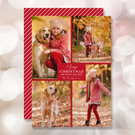 メリークリスマス4フォトコラージュ シーズンカード