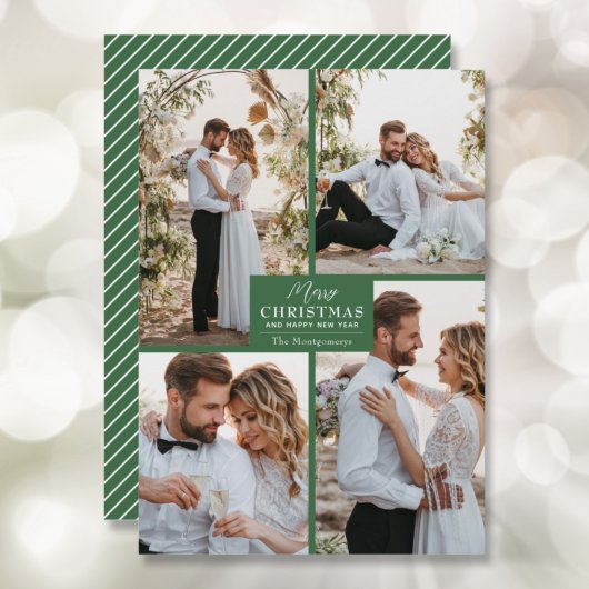 メリークリスマス4フォトコラージュ シーズンカード