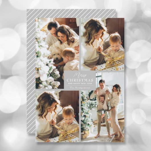 メリークリスマス4フォトコラージュ シーズンカード