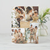 メリークリスマス4フォトコラージュ シーズンカード (スタンド正面)