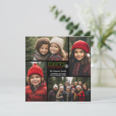 メリークリスマス4フォトコラージュ – 背面に文字 シーズンカード (スタンド正面)