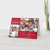 メリークリスマス4フォトスクリプトレッド シーズンカード (正面)
