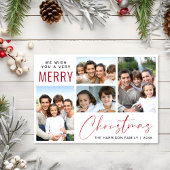 メリークリスマス4フォトレッドスクリプト シーズンカード