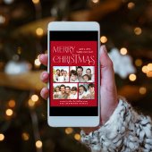 メリークリスマス4フォトレッド シーズンカード