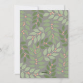 メリークリスマス4写真グレーコーラルボタニカルバック シーズンカード (裏面)