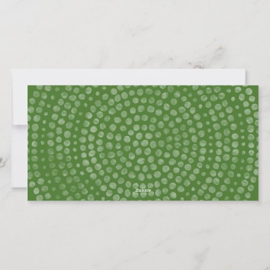 メリークリスマス4写真コラージュ – 緑を編集できる シーズンカード (裏面)