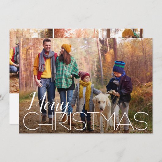 メリークリスマス4写真 シーズンカード (正面/裏面)