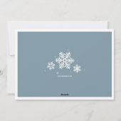 メリークリスマス4枚の写真（青） シーズンカード (裏面)