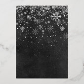 メリークリスマス4 Photo Collage Chalkboard金ゴールド 箔シーズンカード (裏面)