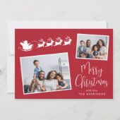 メリークリスマス4 Photo Santa Sley シーズンカード (正面)